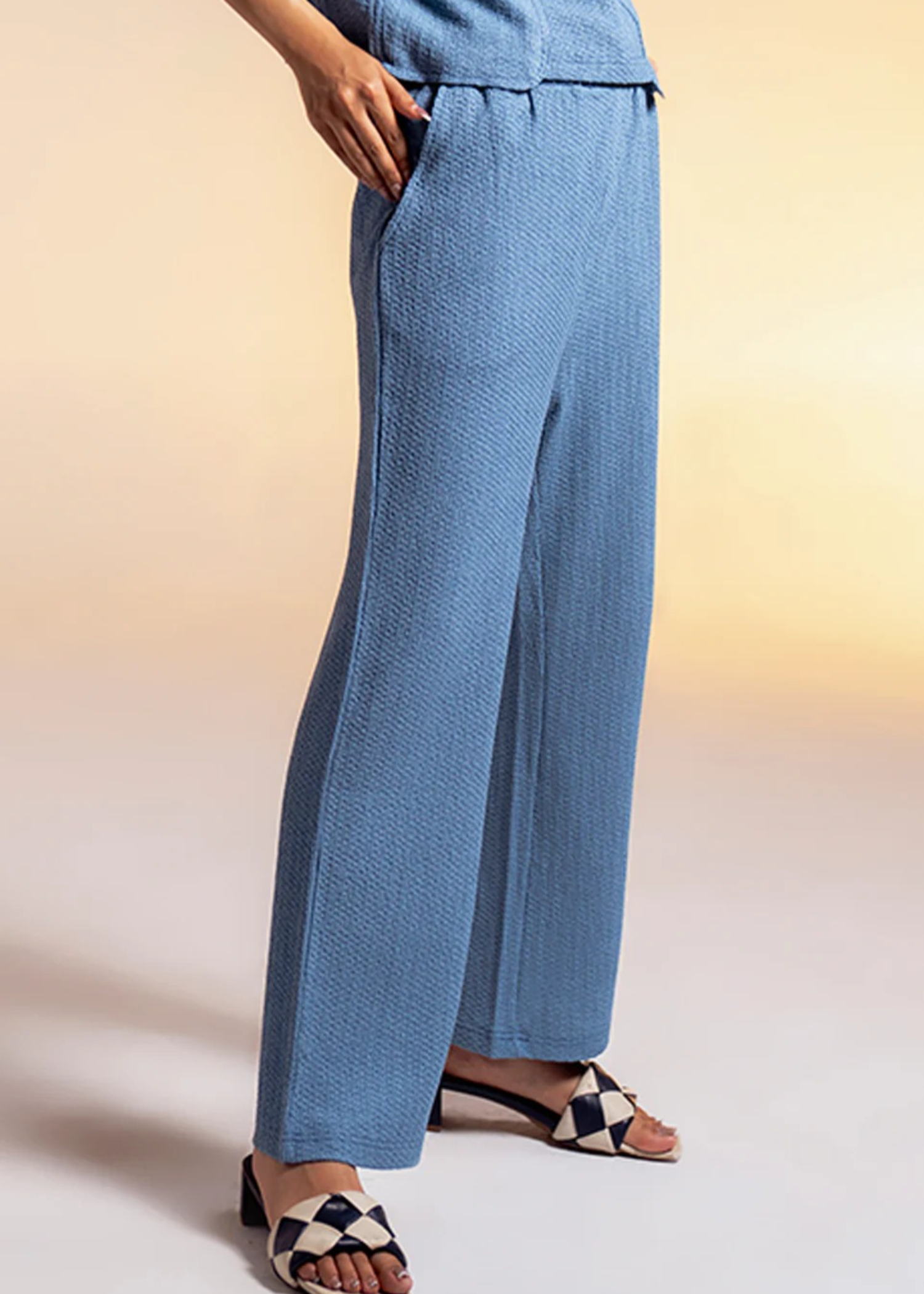 cotton Trousers in Denim