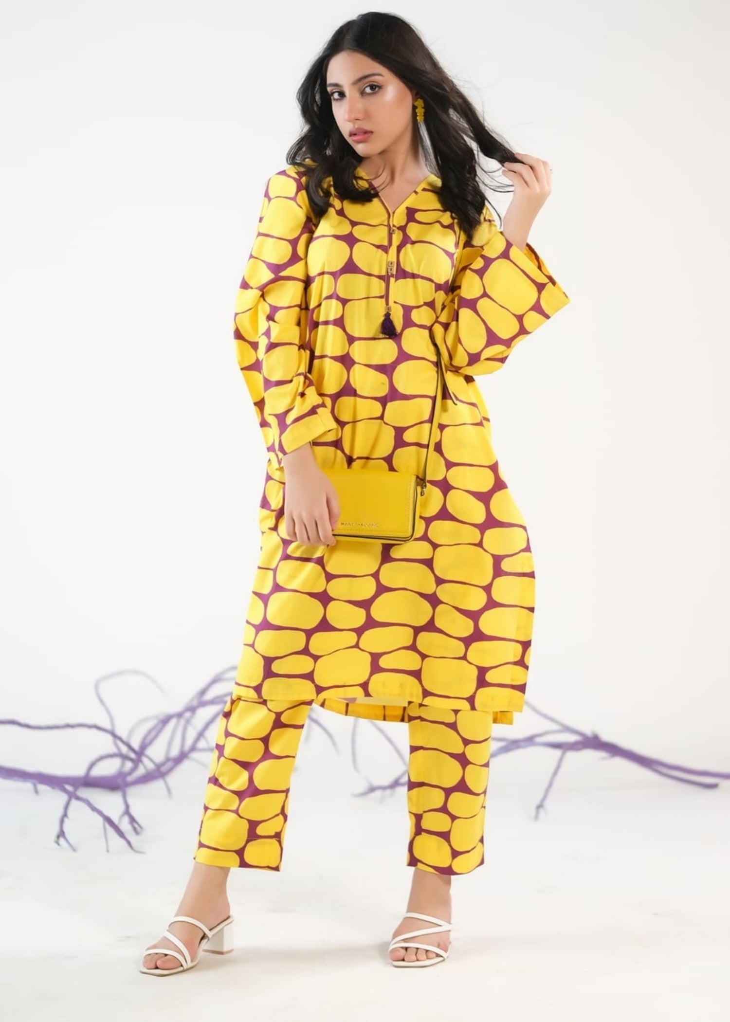 cambric Co Ord Sets in Yellow
