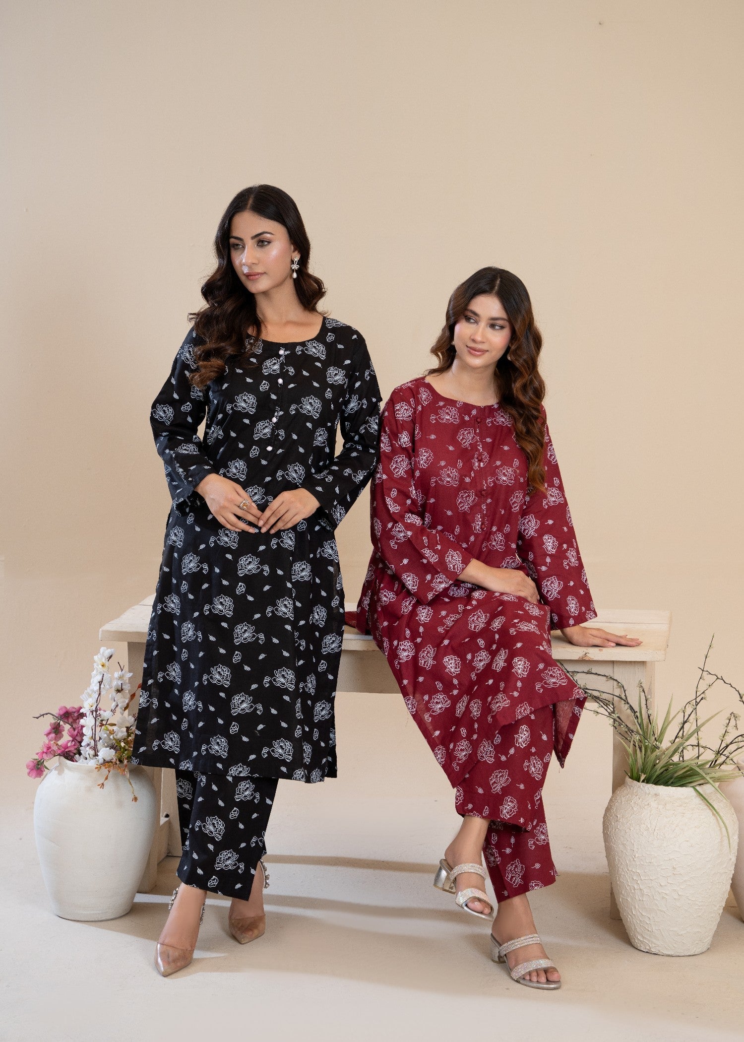cotton Co Ord Sets in Black
