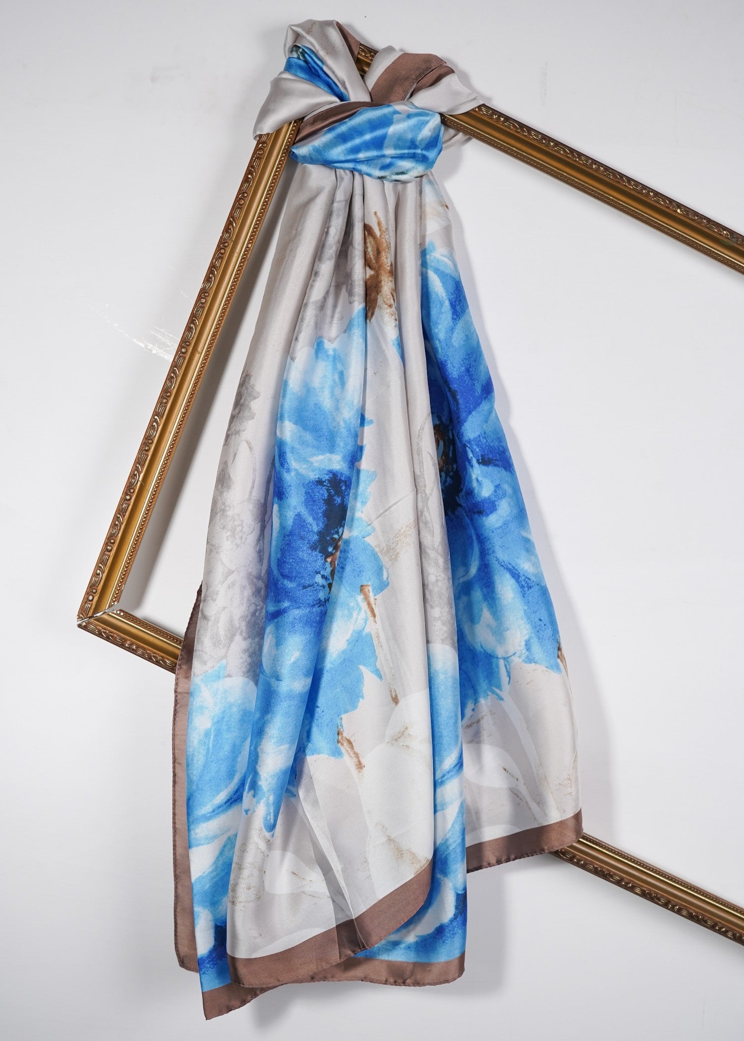 silk Hijab in Blue