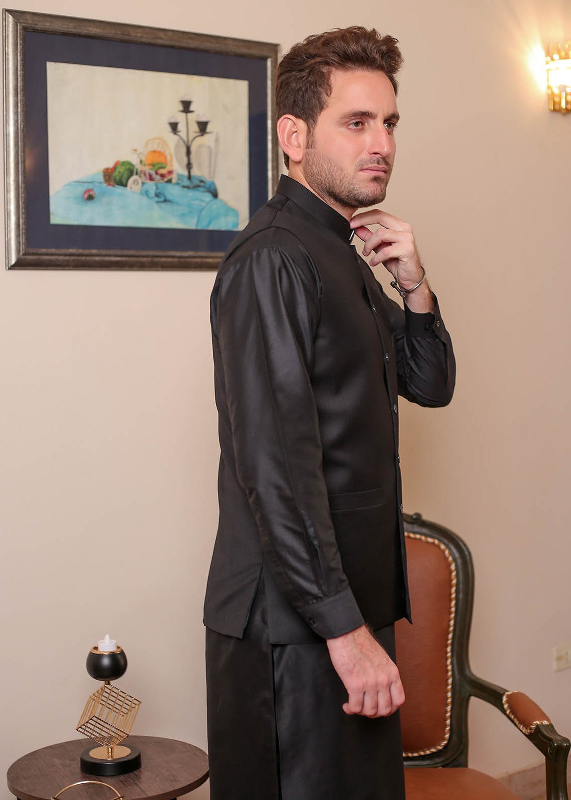 suiting Waistcoat in Black