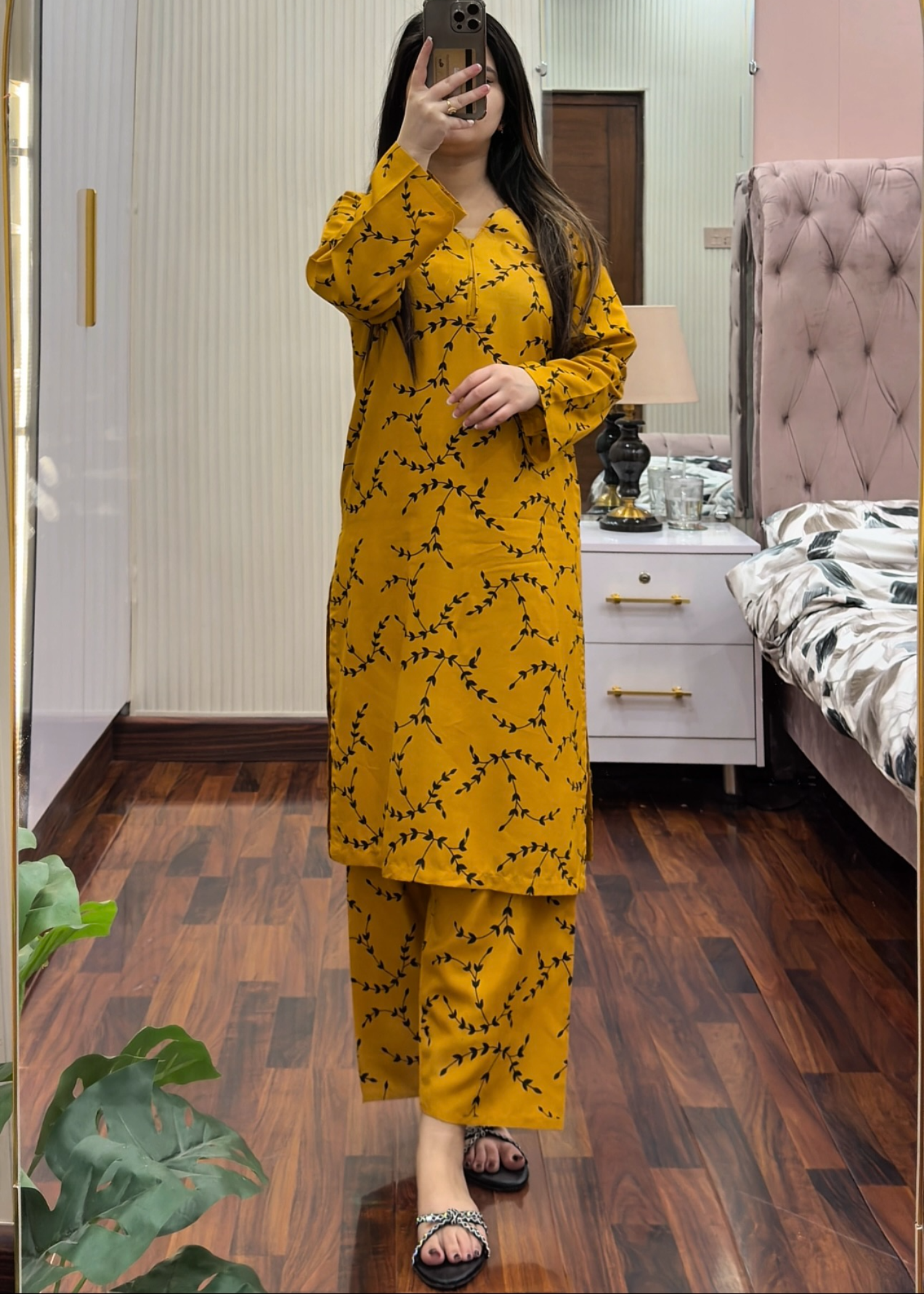 linen Co Ord Sets in Mustard