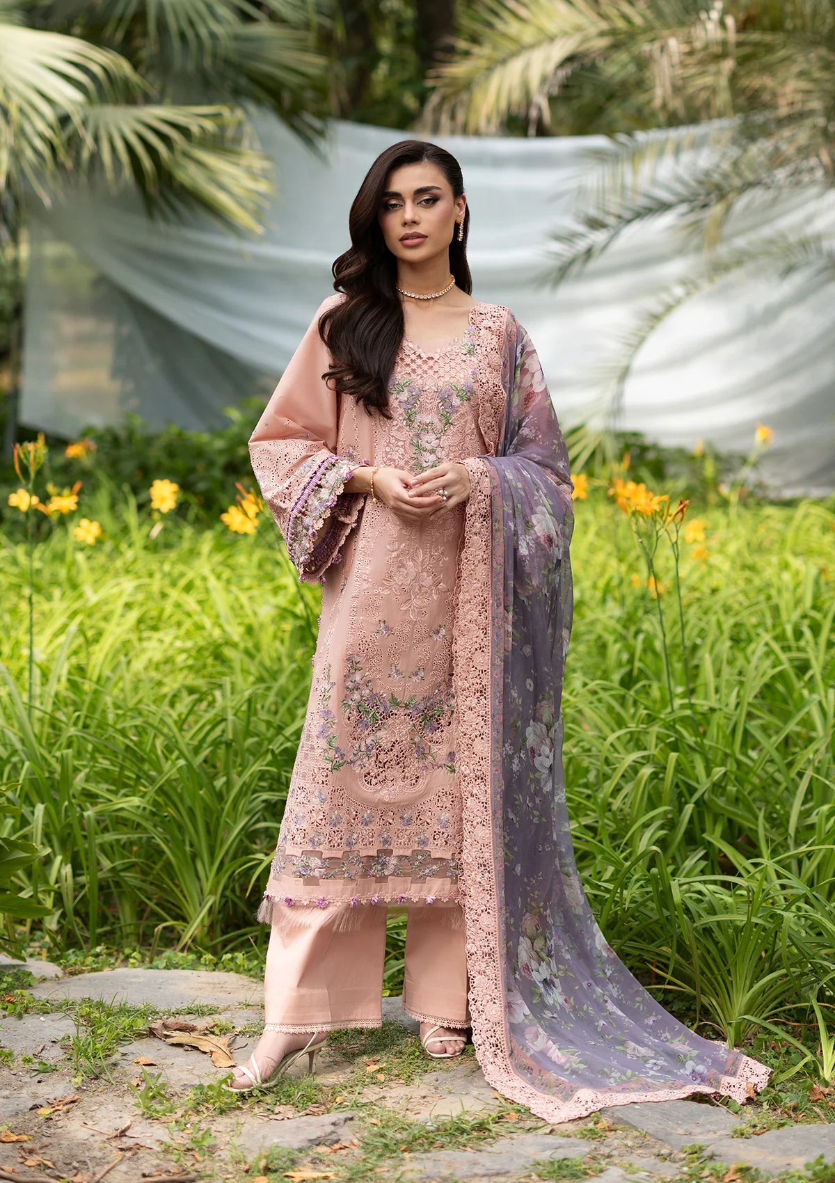 Luxury Lawn – ELQ- 6A BLUSHING ROSE