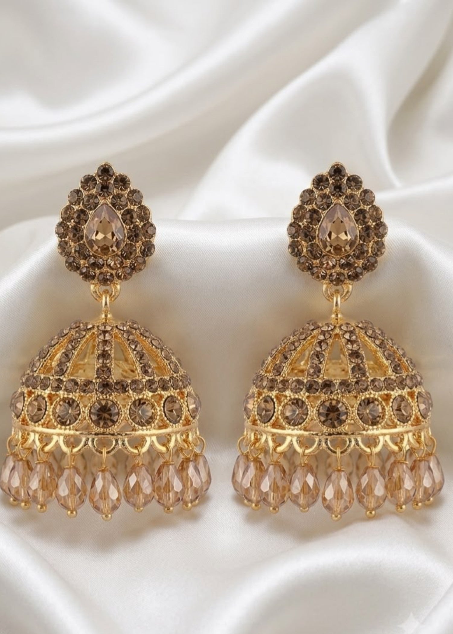 Earrings in Gold, champagne Color by - Trendy Women Earrings KQN5528