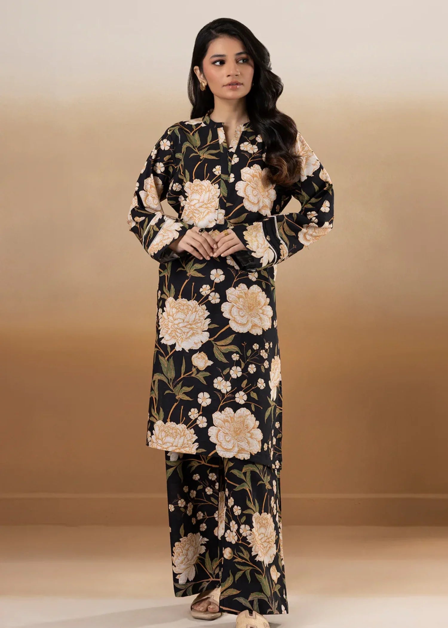 khaddar Co Ord Sets in Black