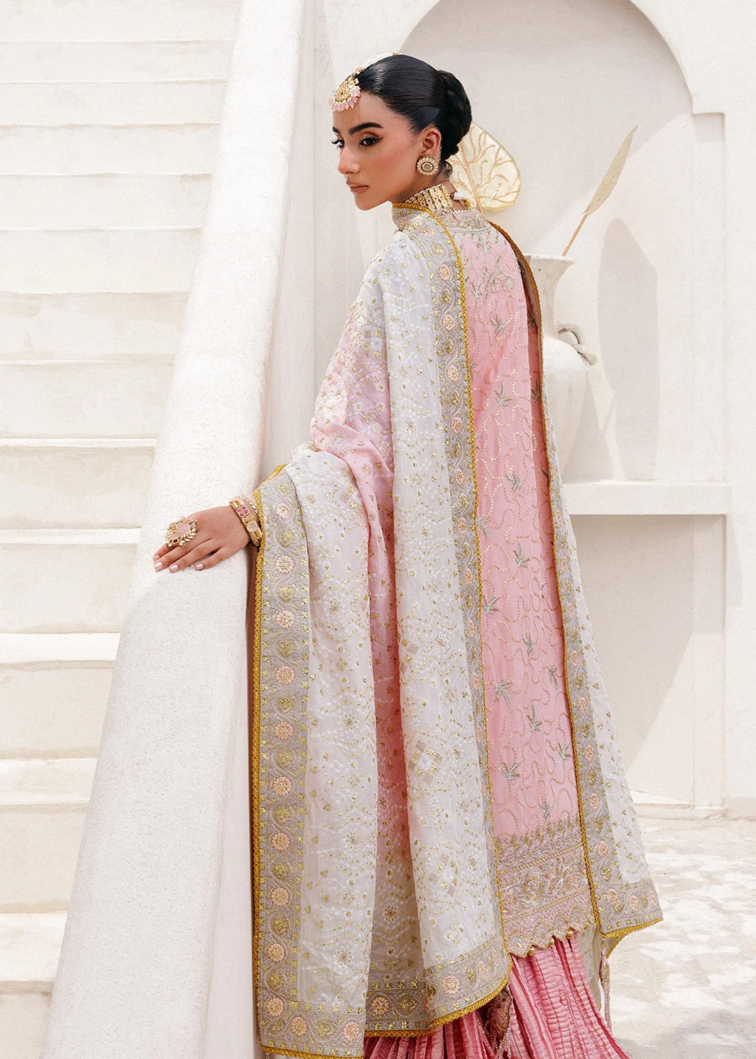 kattan silk Unstitched in Blush pink