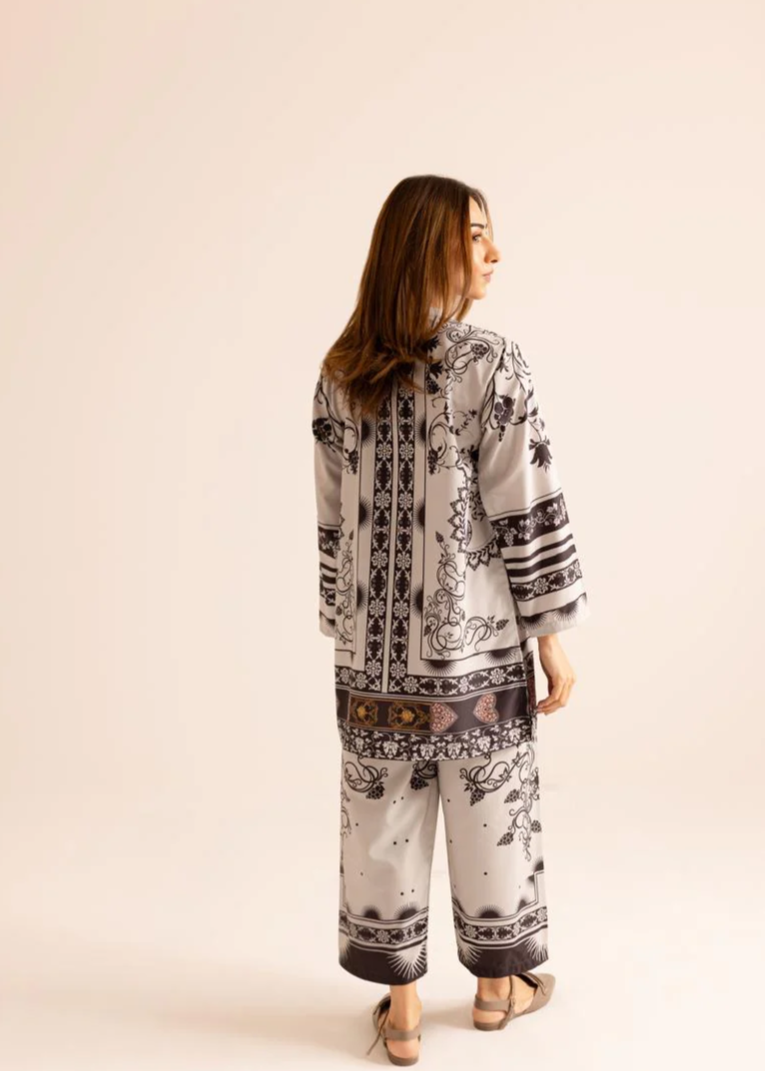 poly lawn Co Ord Sets in Light grey