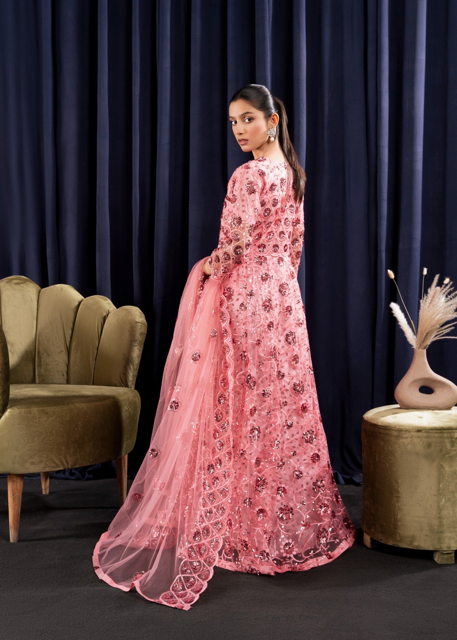 net Maxi in Hot pink
