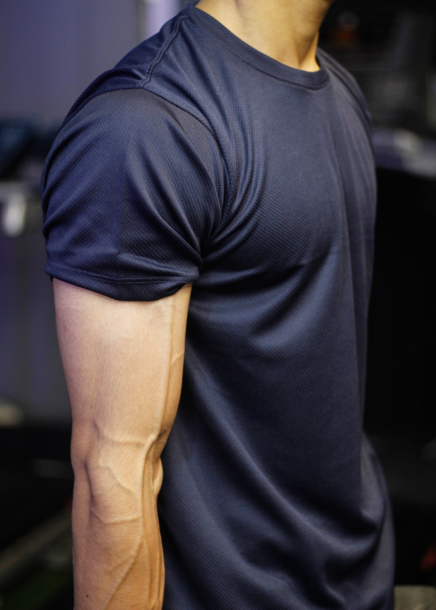 polyester T Shirt in Navy blue