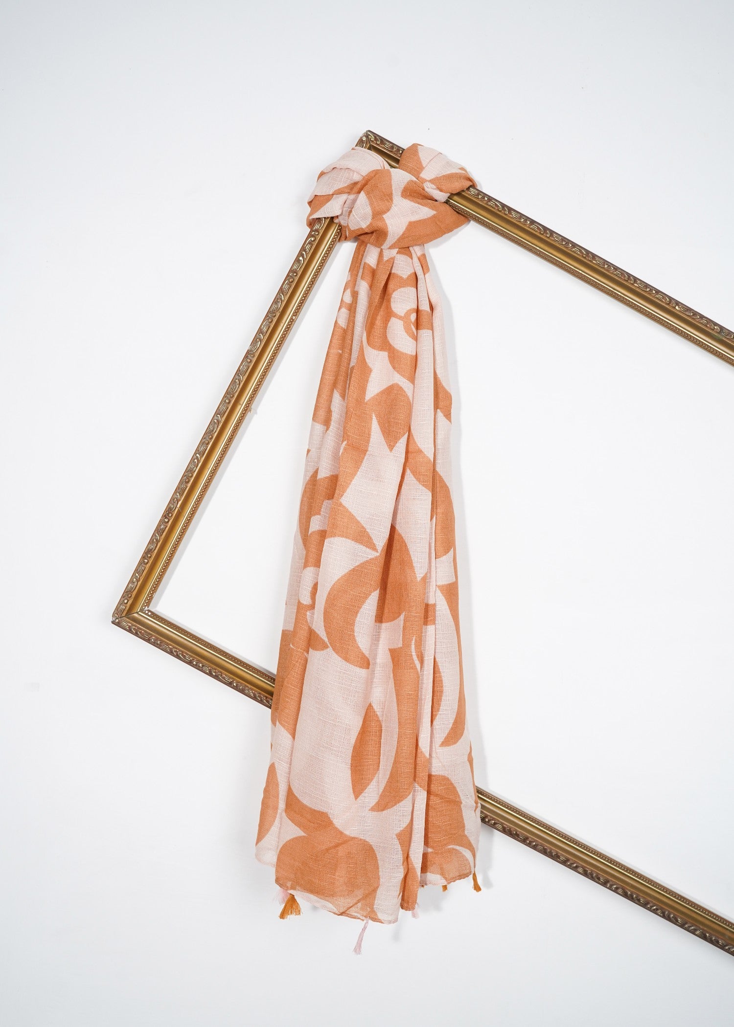slub lawn Hijab in Orange