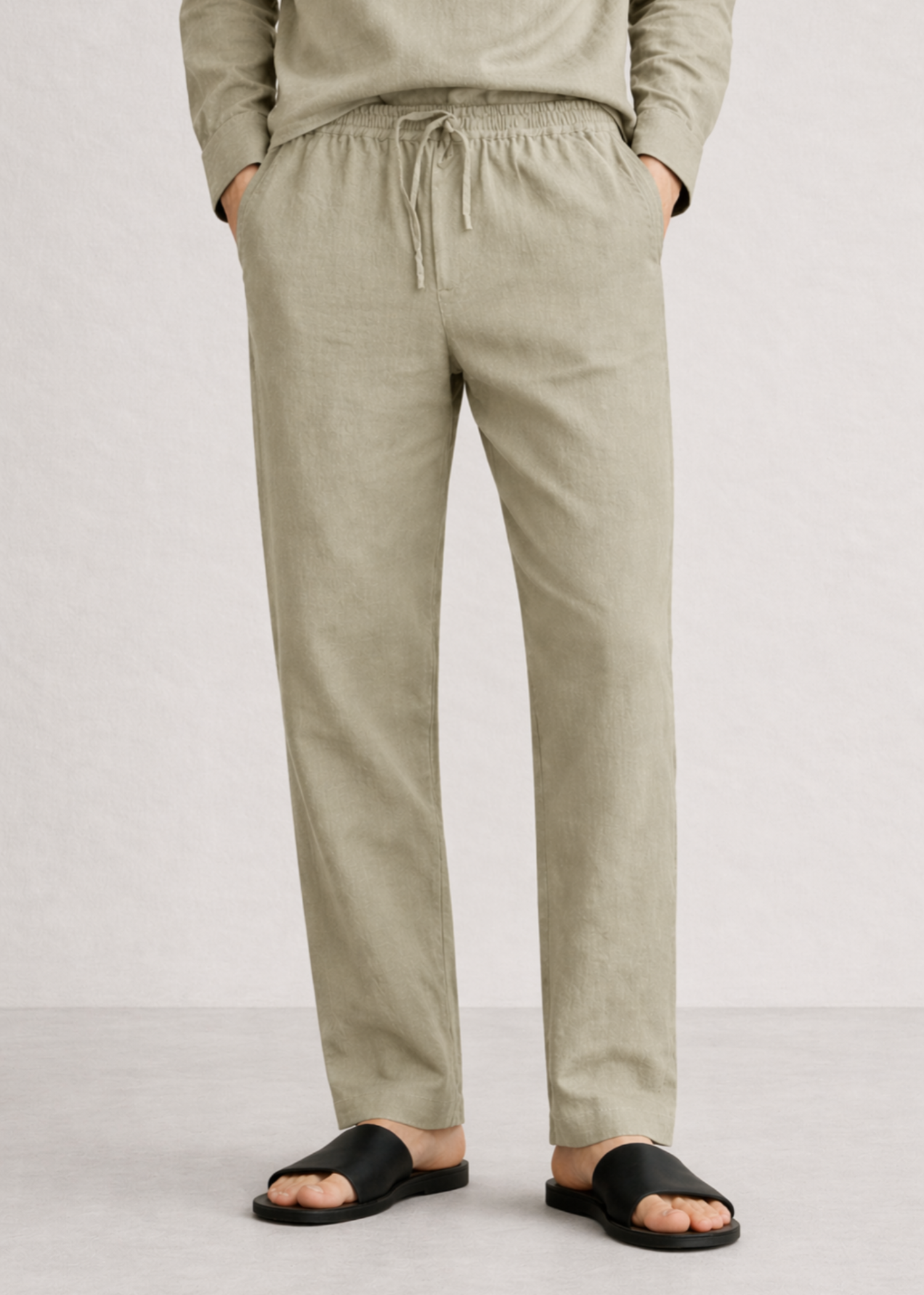 linen Trousers in Ash grey