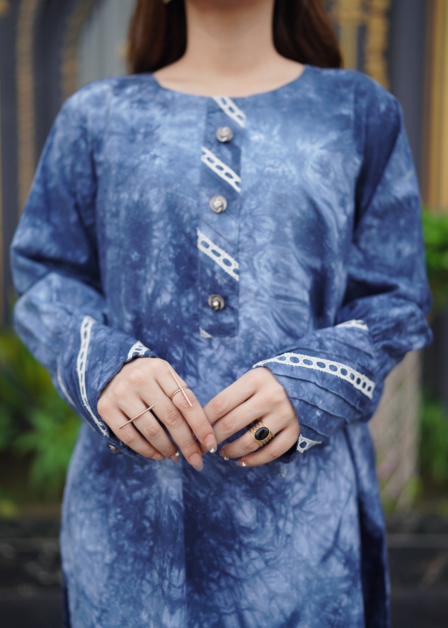 denim Co Ord Sets in Slate blue