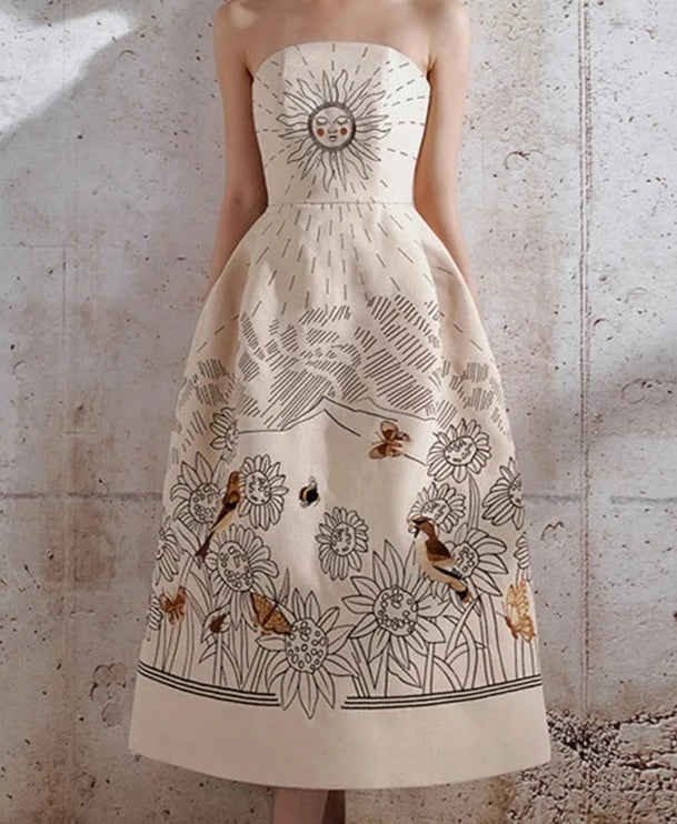 ELINA EMBROIDERY DRESS