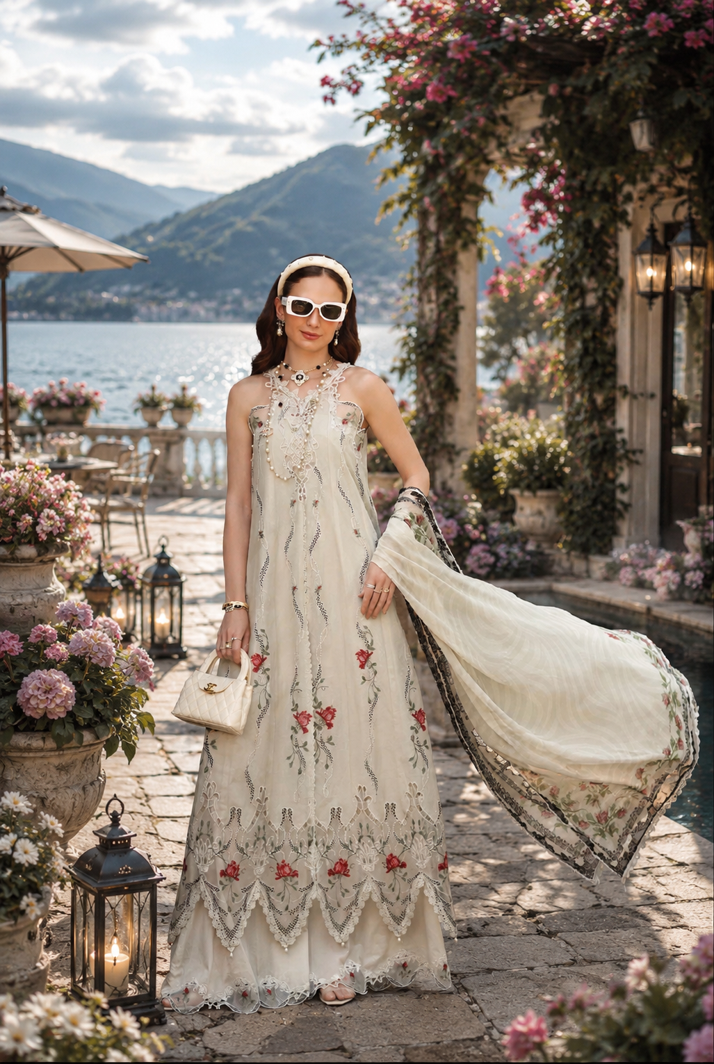 Noor Eid Printskhas Lawn – D7 – Ivory Heritage