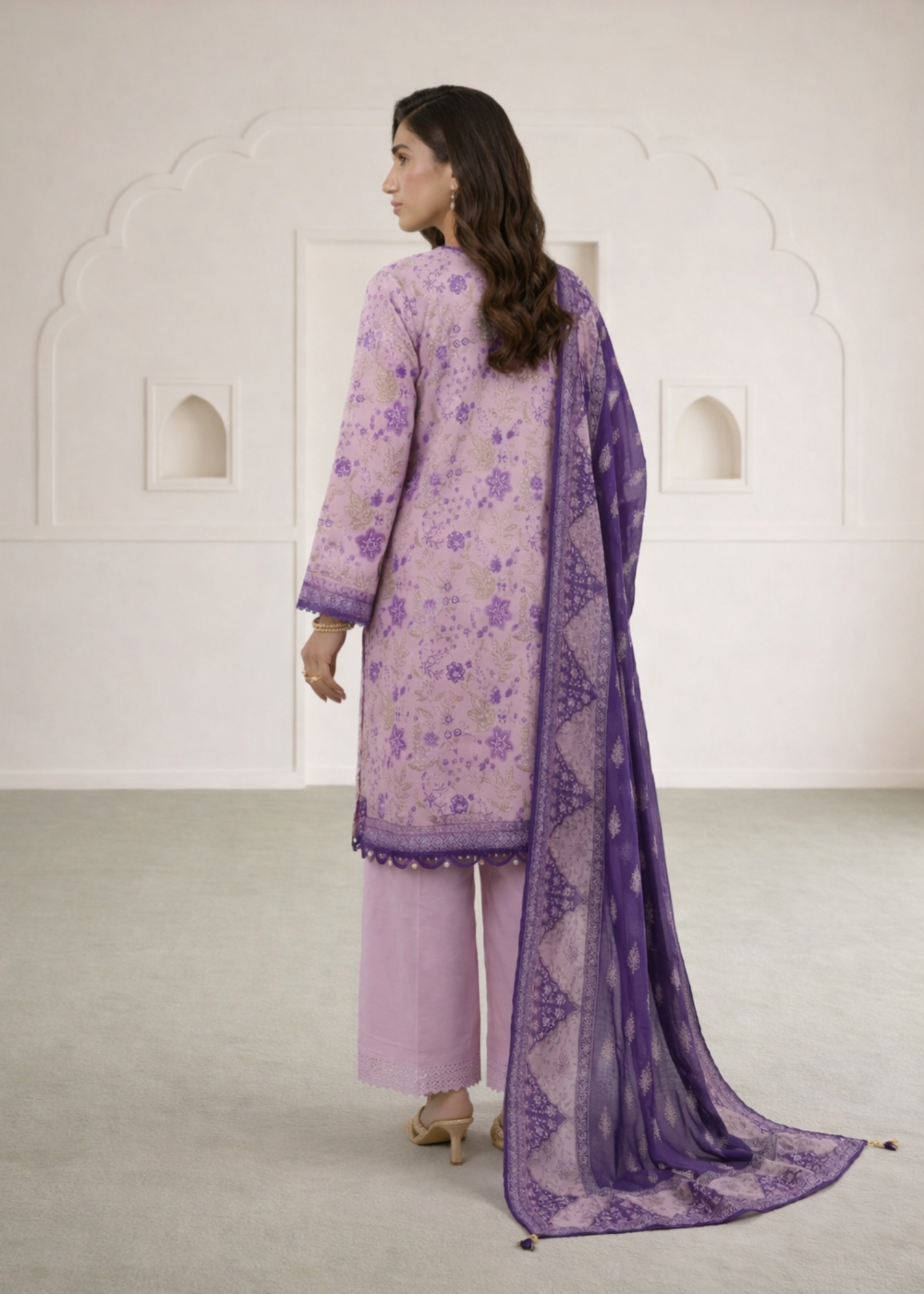 lawn Unstitched in Lilac