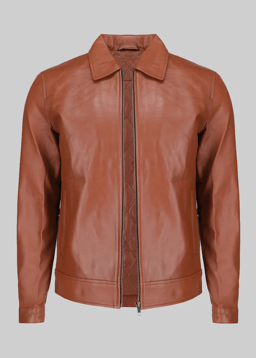 leather Jacket in Brown