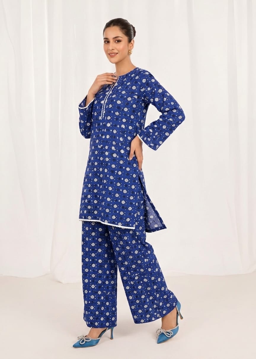 linen Co Ord Sets in Midnight blue