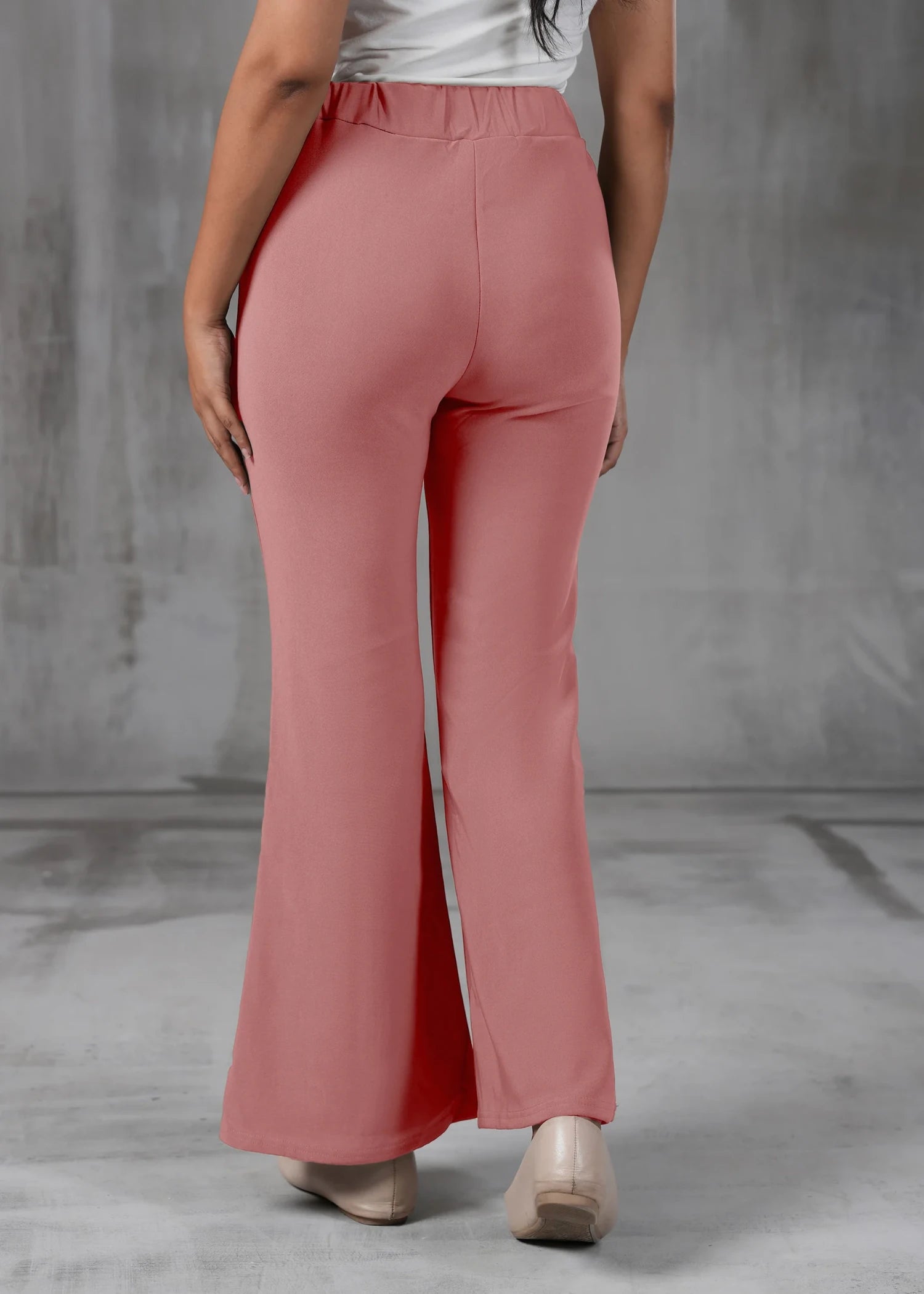polyester Trousers in Rose pink