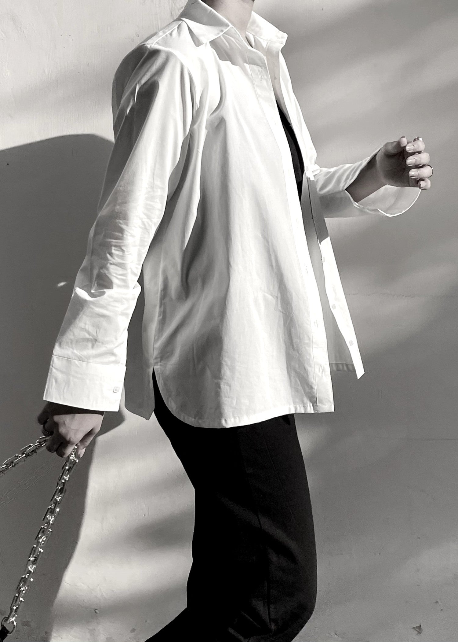 cotton linen Formal Shirt in White