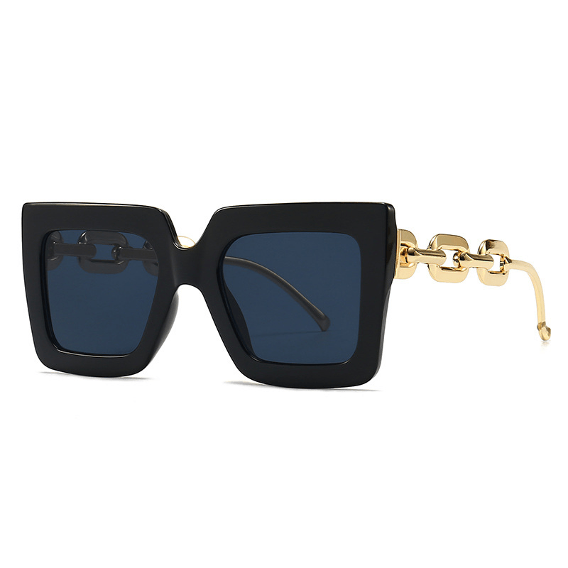 New European and American Fashion Retro Square Large Frame Sunglasses
