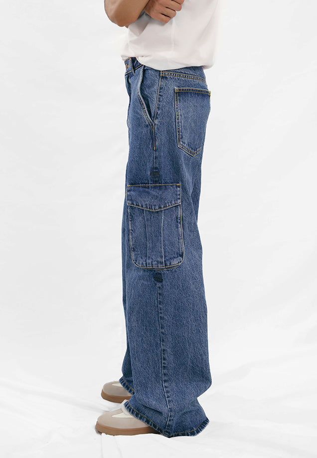 stretch denim Jeans in Charcoal black