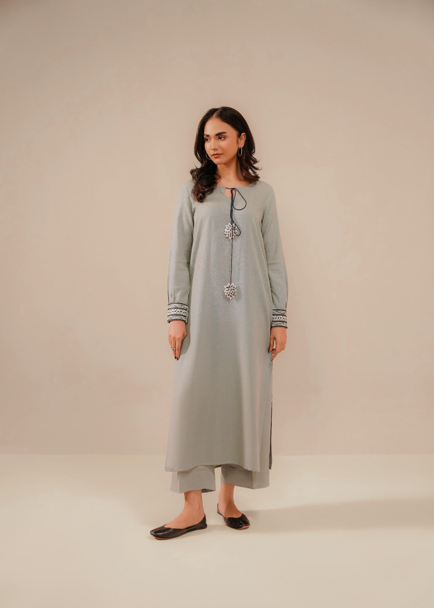 silk karandi Co Ord Sets in Light grey