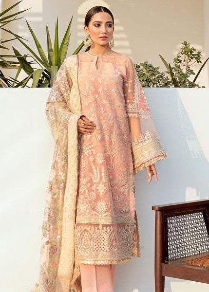 net Unstitched in Peach pink
