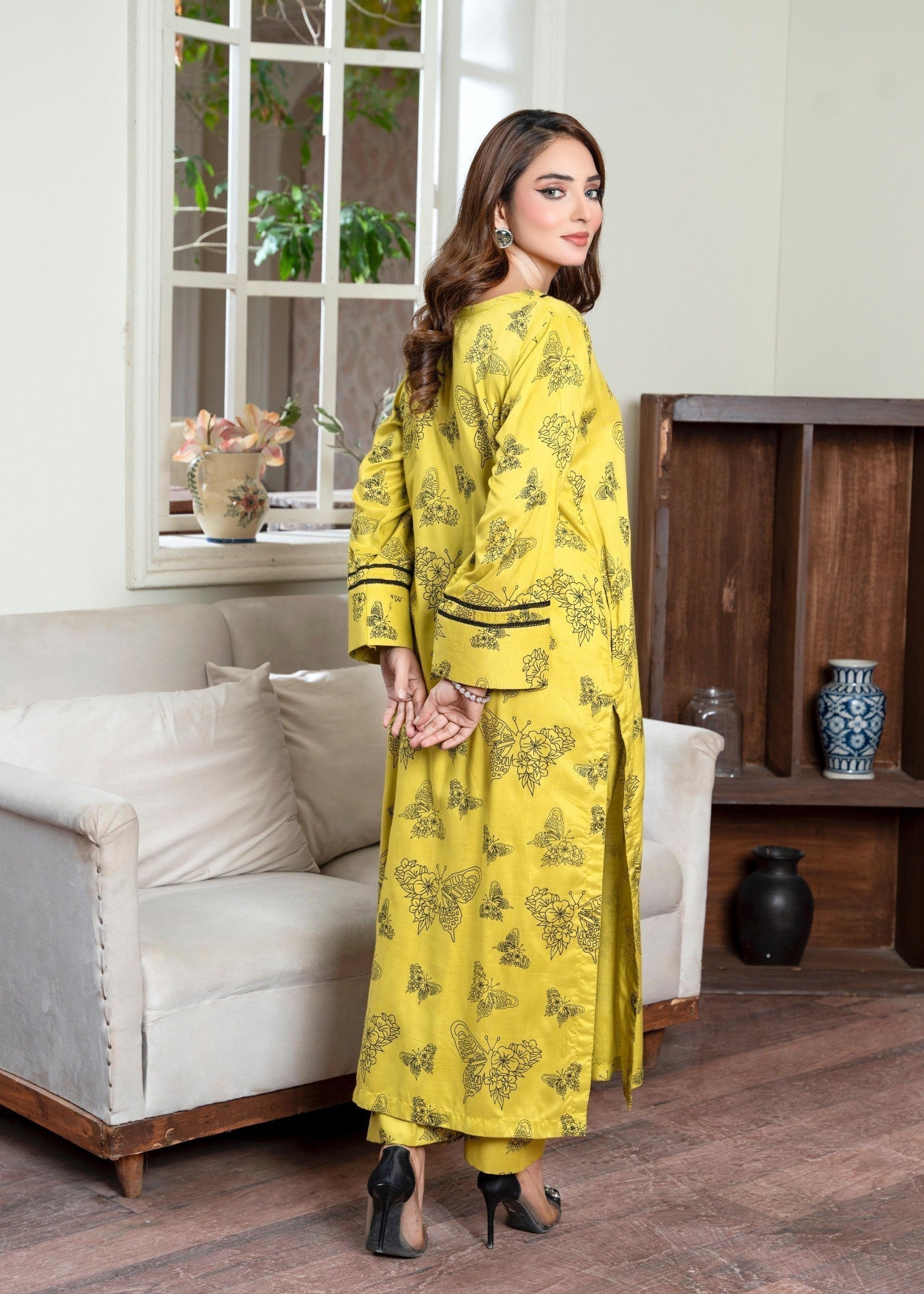 linen Co Ord Sets in Lemon