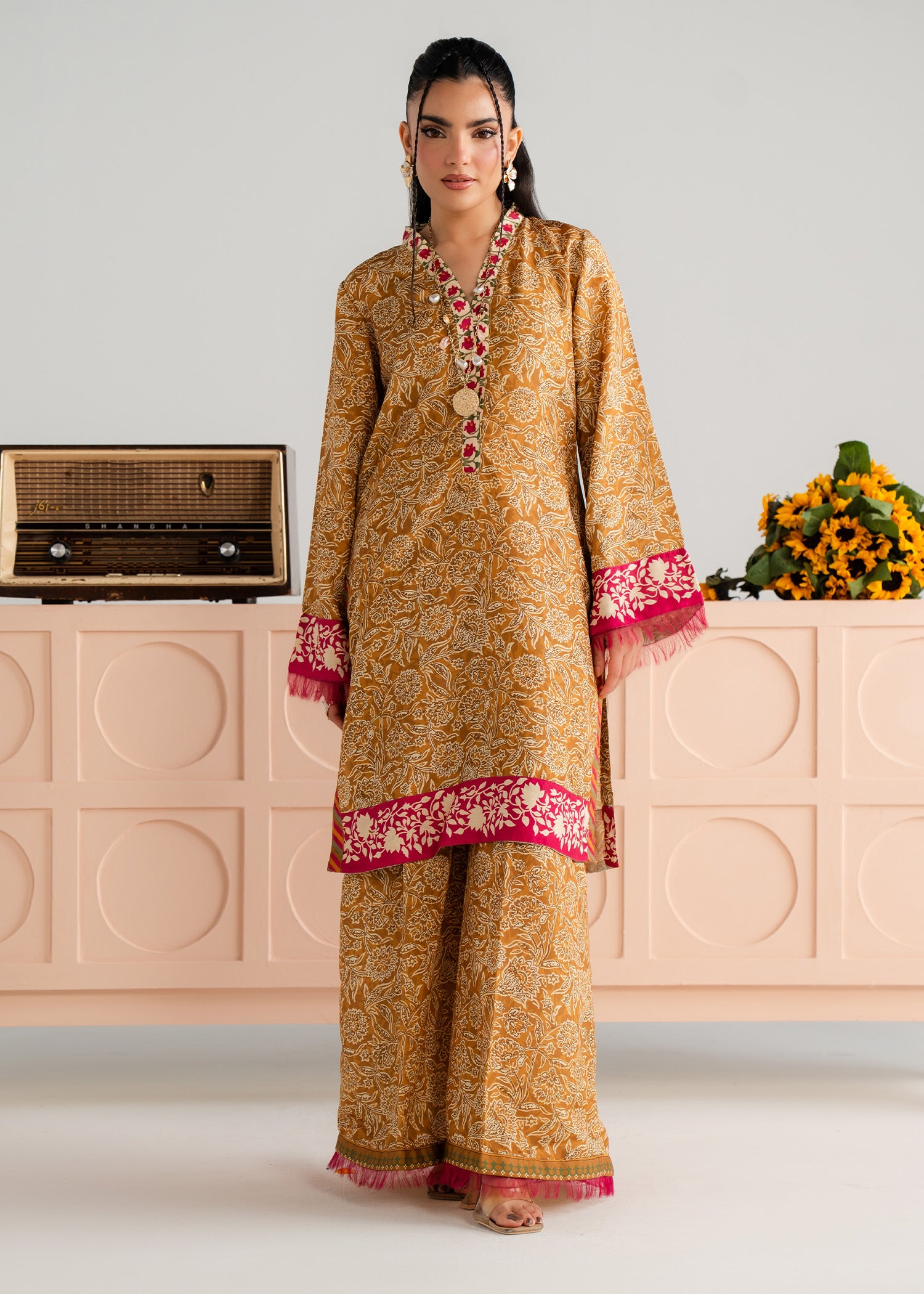 lawn Co Ord Sets in Sand brown
