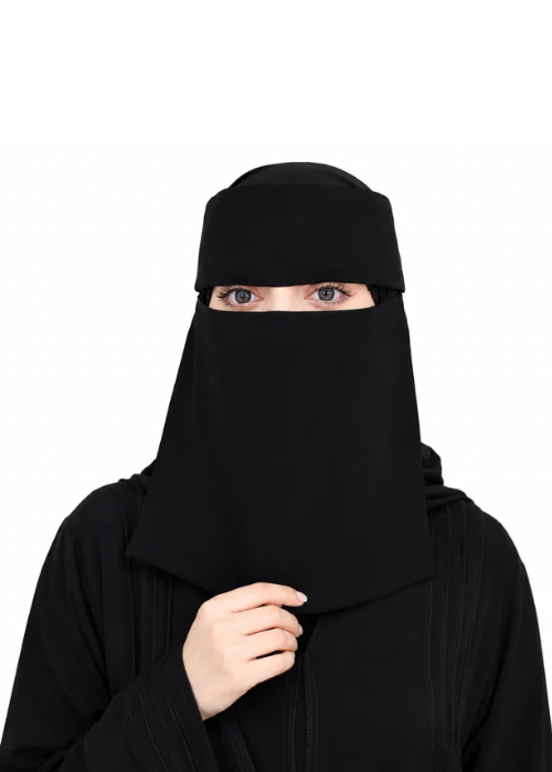 chiffon Veil in Jet black