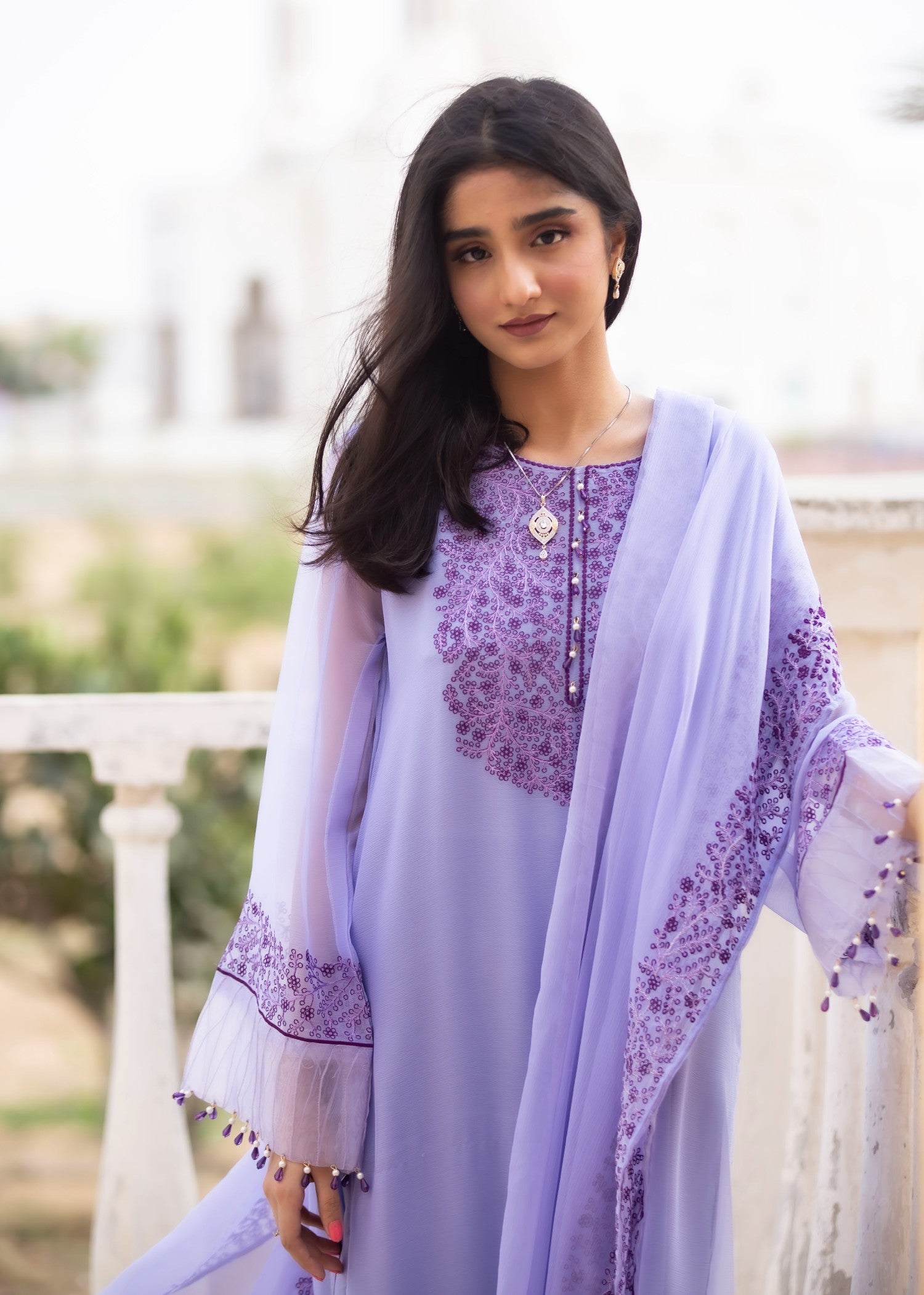 chiffon Unstitched in Lavender mist