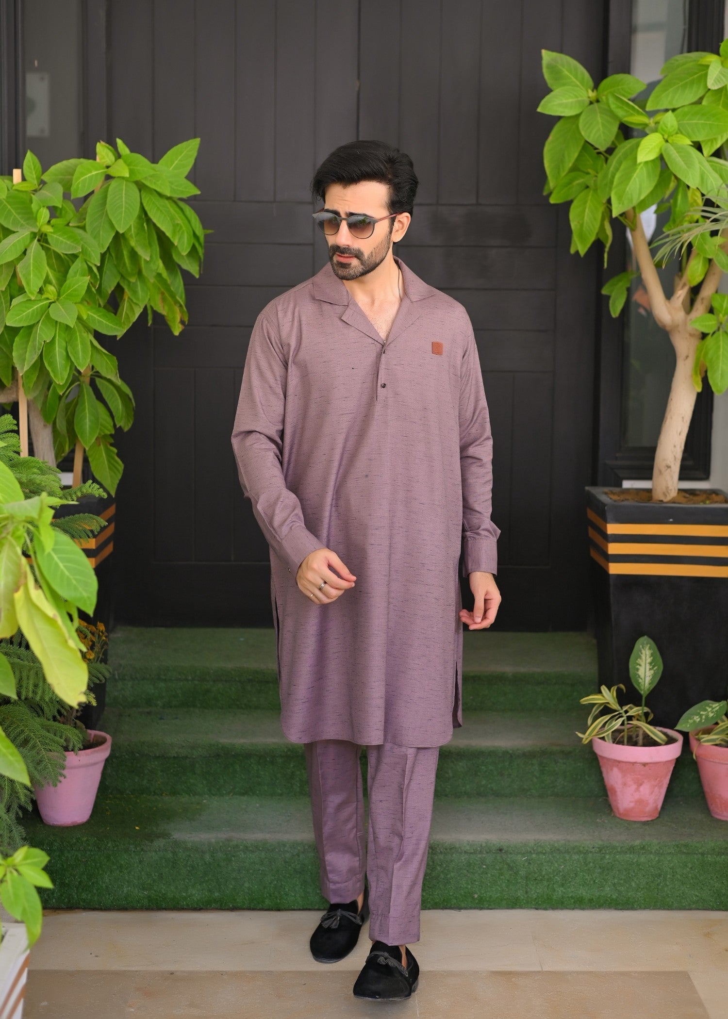 viscose Kurta Set in Mauve