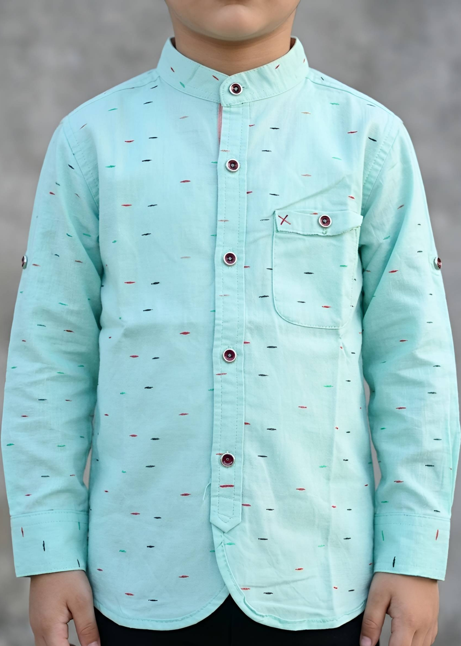 cotton Casual Shirt in Electric blue
