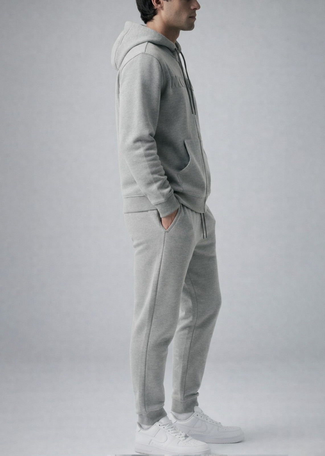 fleece Tracksuit in Grey
