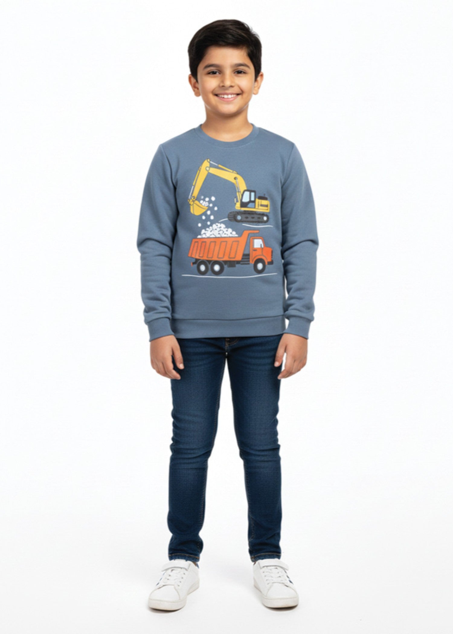 fleece Sweatshirt in Cool grey
