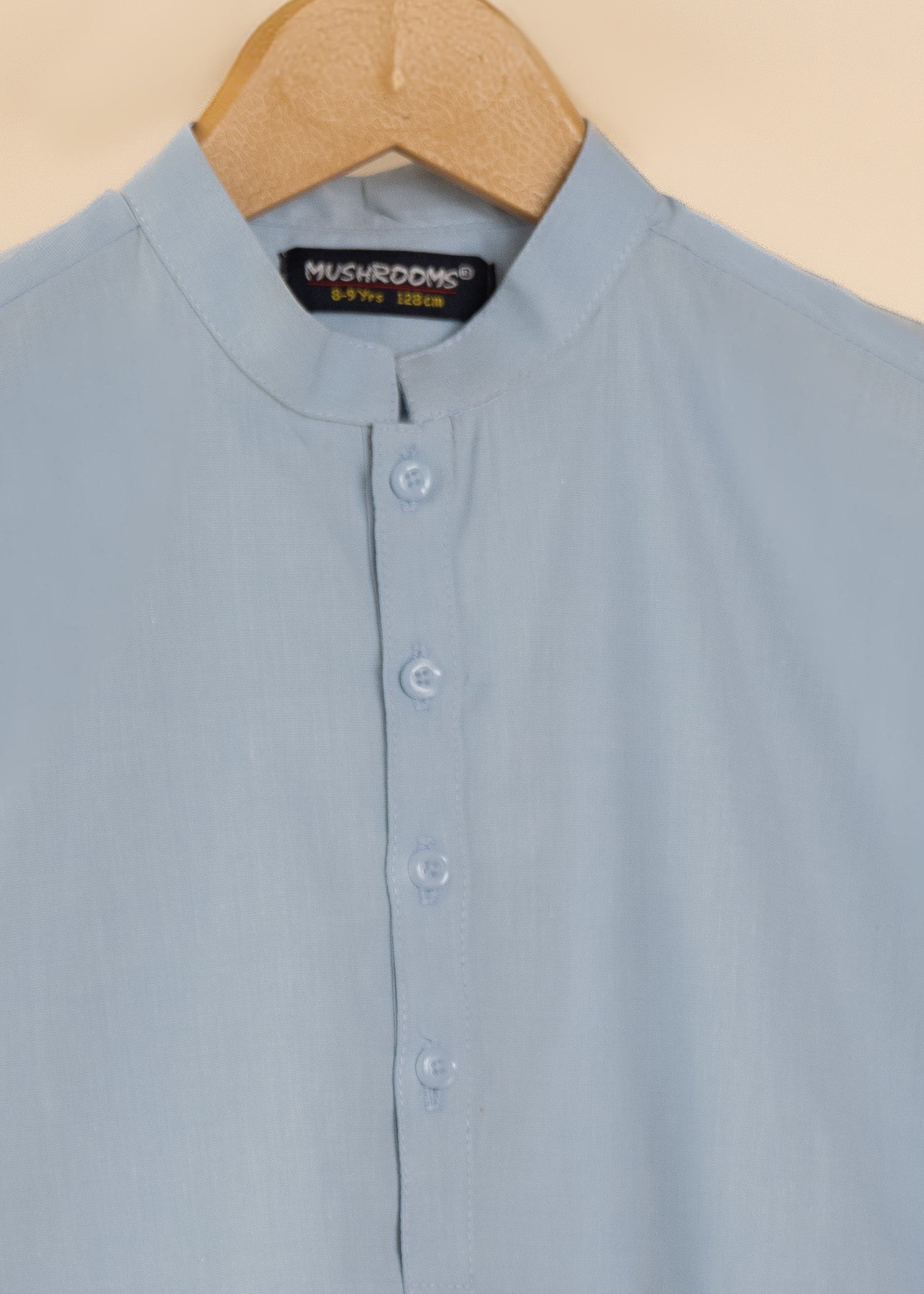 chambray Kurta Set in Ice blue
