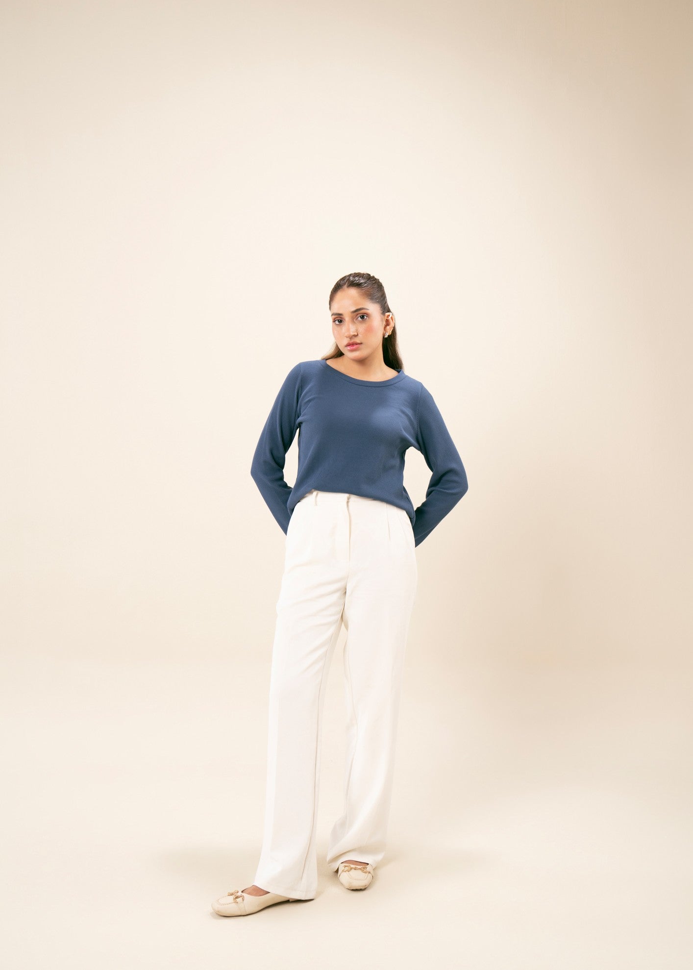 cotton viscose Sweater in Blue
