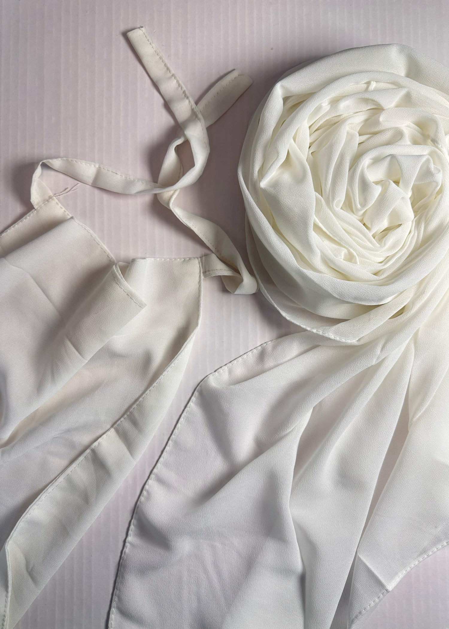 georgette Hijab in Off-white
