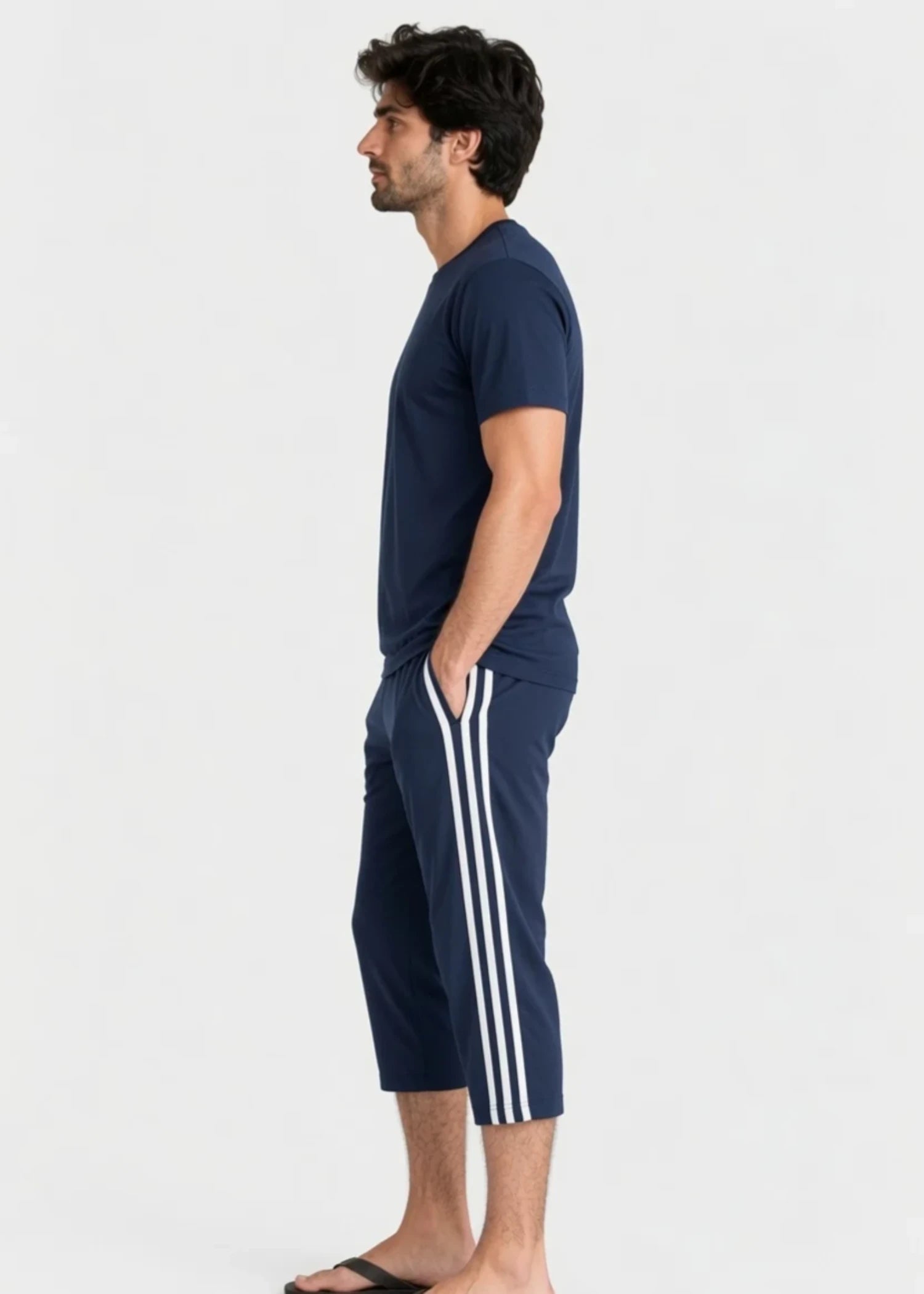 cotton jersey Tracksuit in Midnight blue