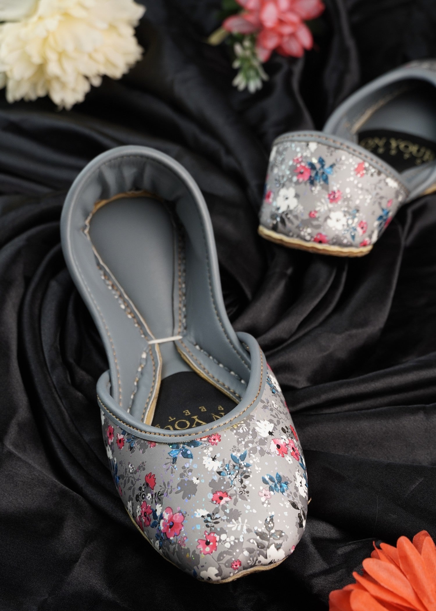 Khussa in Grey by - High Quality Women Khussa OGP2643