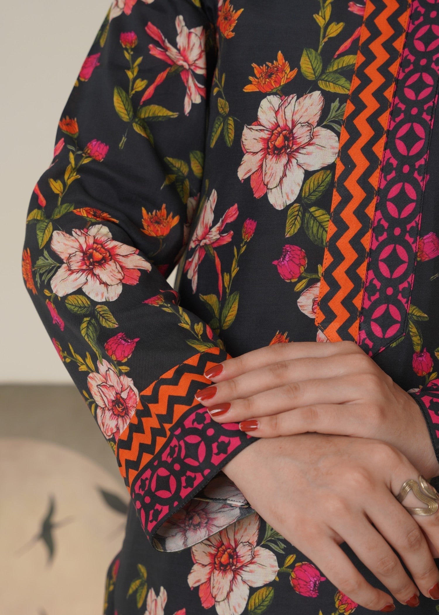 linen Kurta Set in Ink