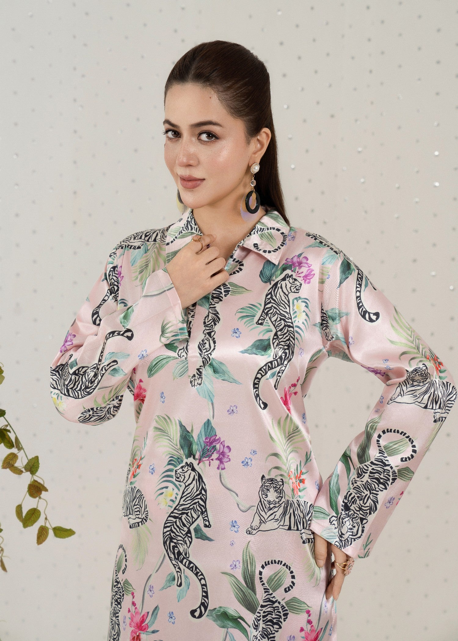 silk Co Ord Sets in Blush pink