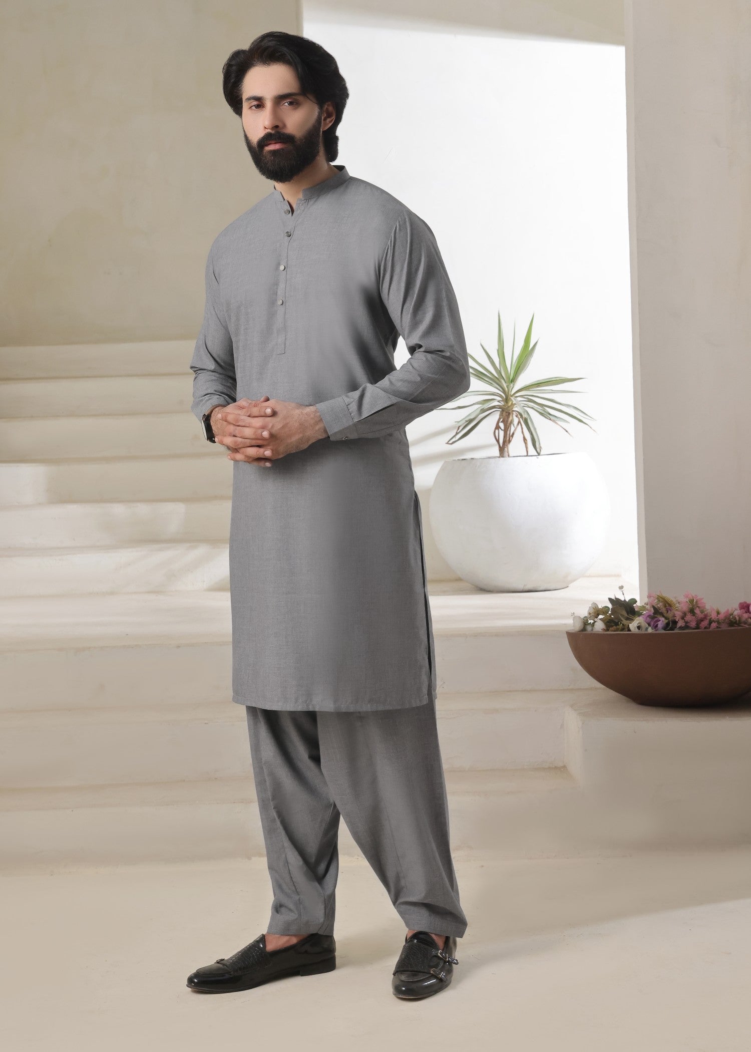 suiting Waistcoat in Steal grey