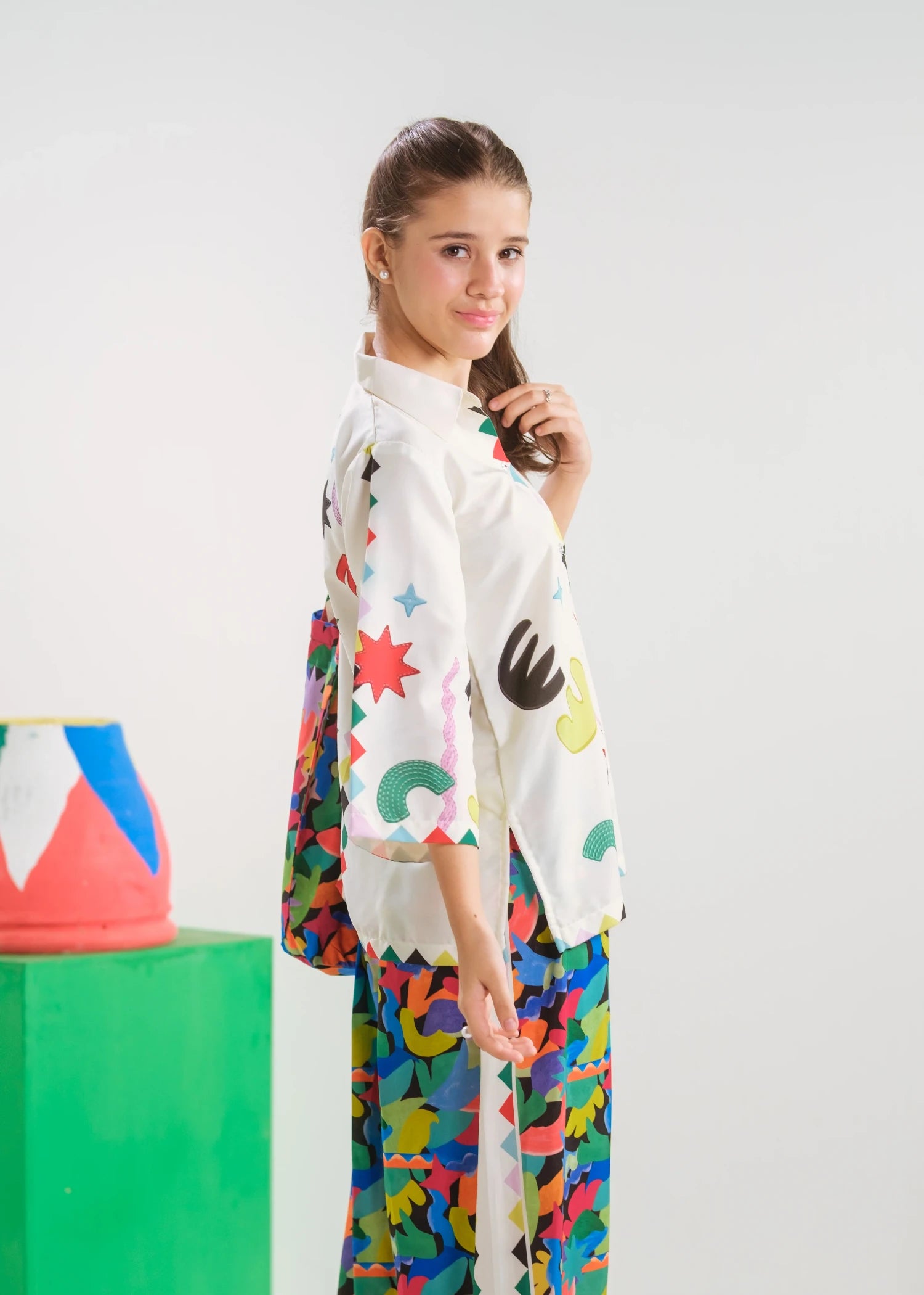 Co Ord Sets in White, multi