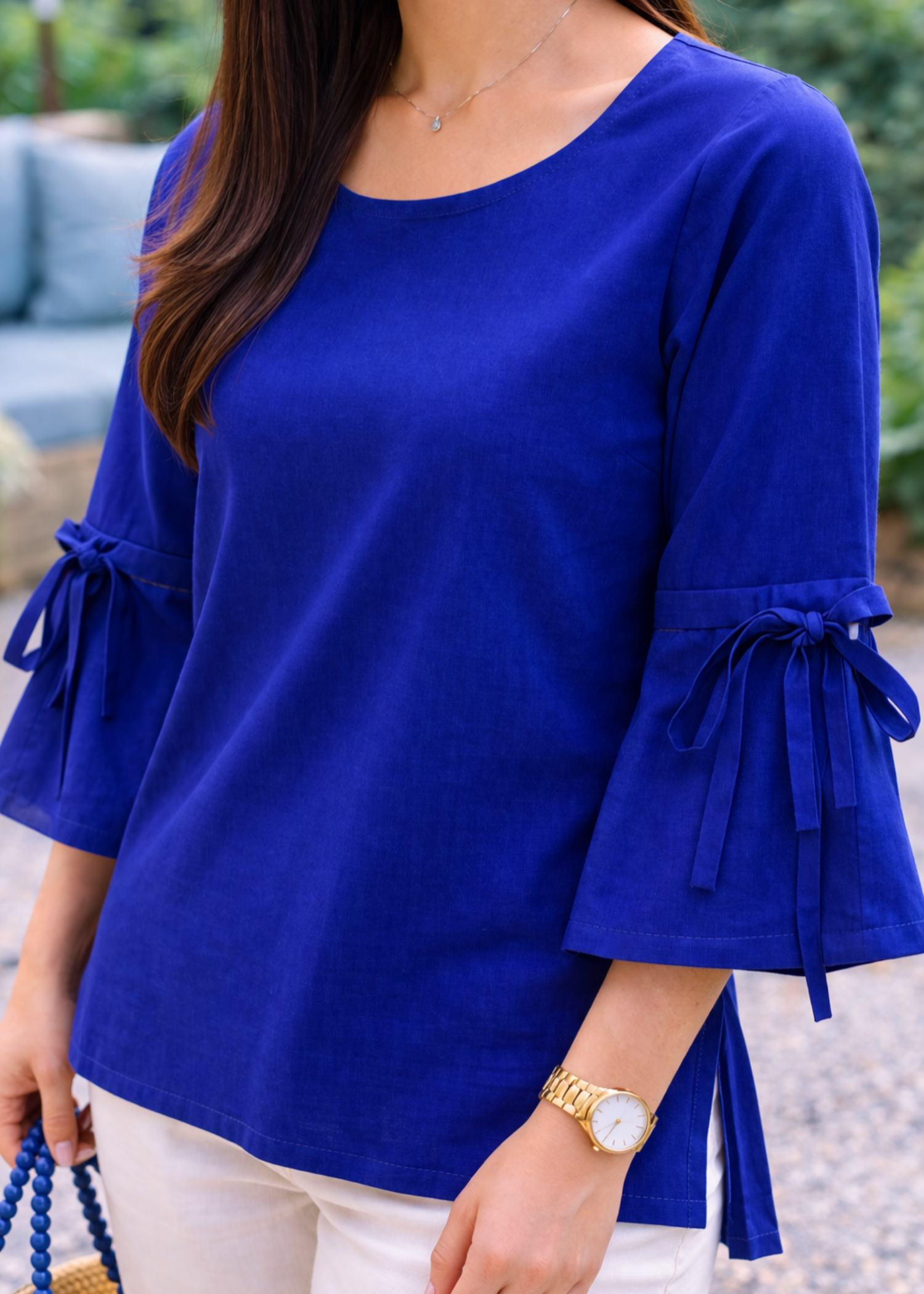lawn Top in Dark blue