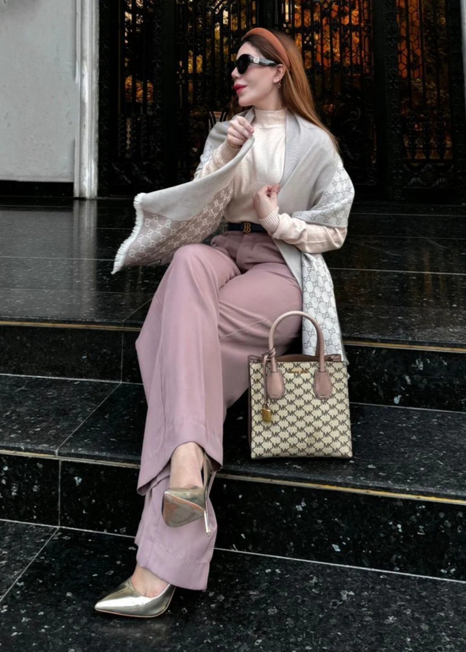 georgette Pants in Pink