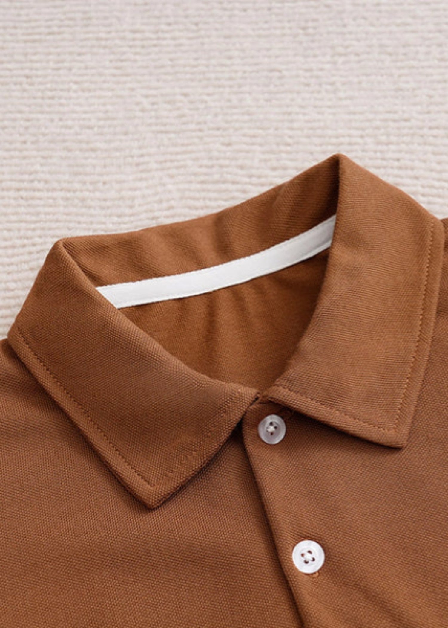 porque/pique Polo Shirt in Earth brown