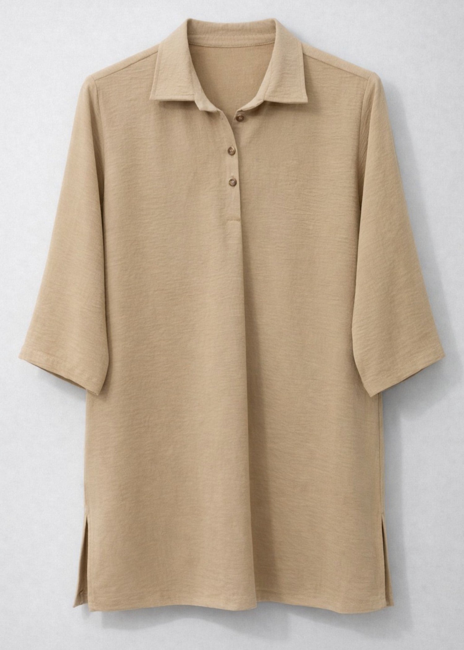 seersucker Top in Beige