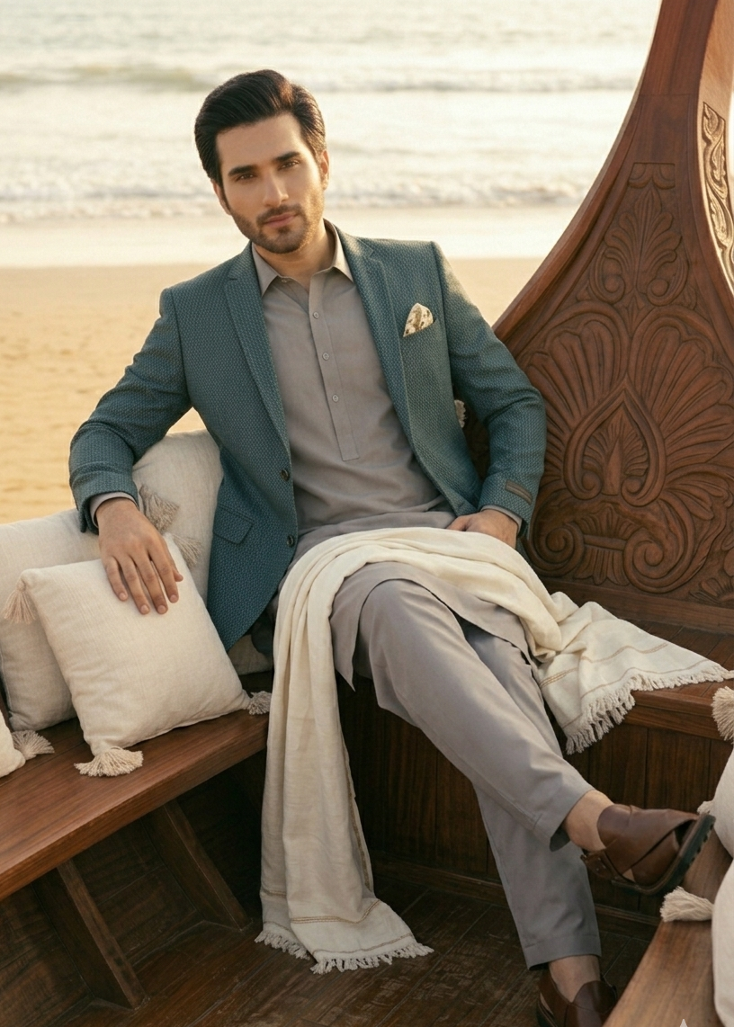 pure wool Blazer in Twilight blue