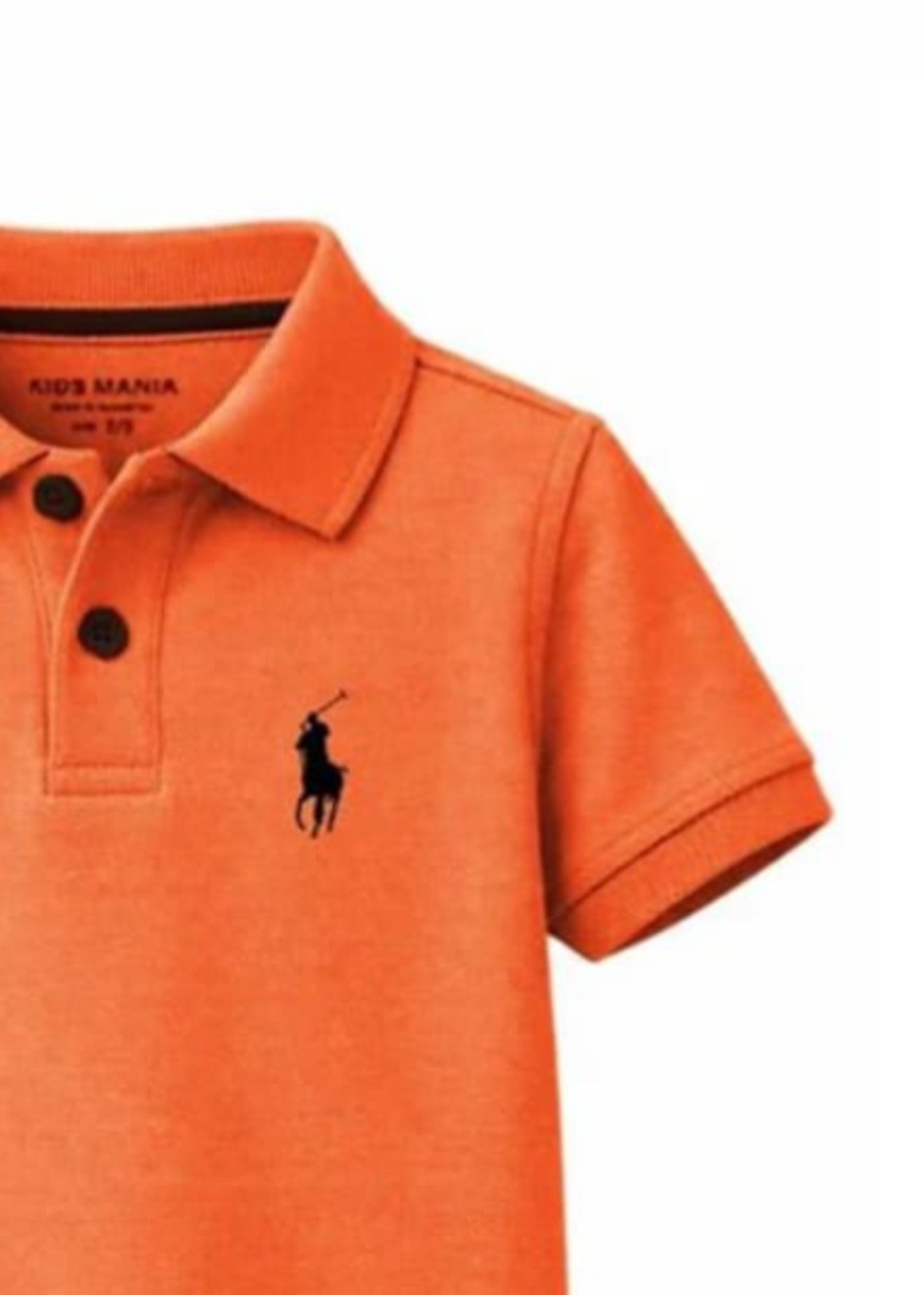 cotton Polo Shirt in Burnt orange